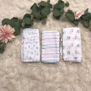Ideal Baby Muslin Swaddle Blankets 3-Pack